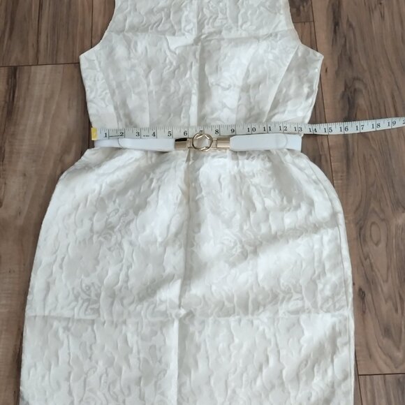 Rachael G. Beige Printed Dress, Size M - Picture 7 of 16